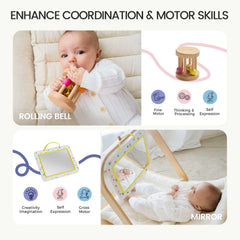 Tiny Land play mat supports tummy time and tactile exploration.