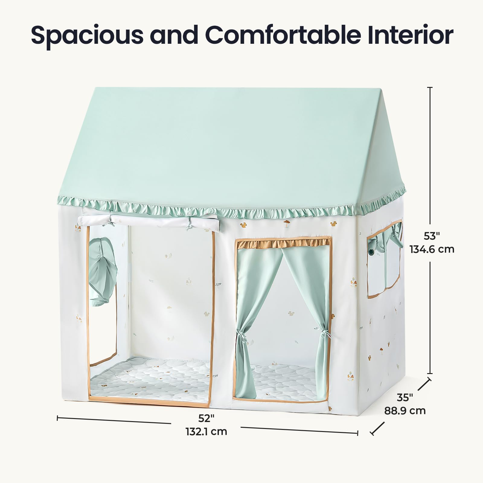 Tiny Land Playroom tent offers ample space for two kids and a supervising adult