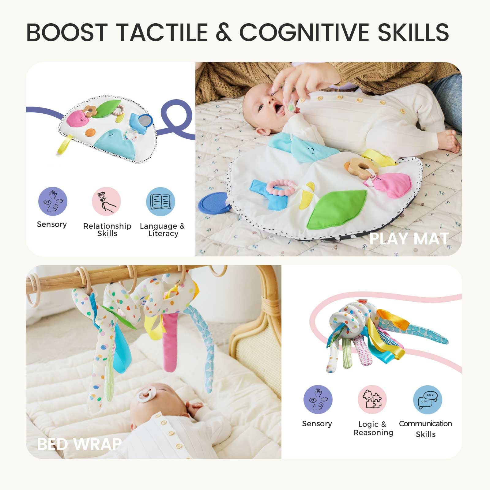 Tiny Land rolling bell engages baby through sound and motion.