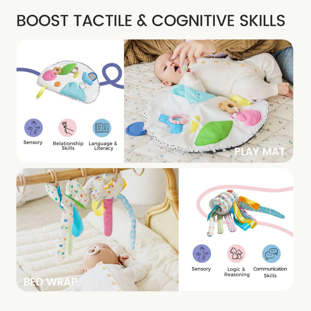 Tiny Land rolling bell engages baby through sound and motion.