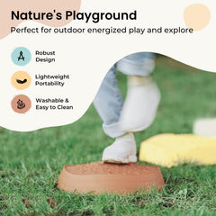 Tiny Land stepping stones—enhances balance and coordination through jumping and walking.