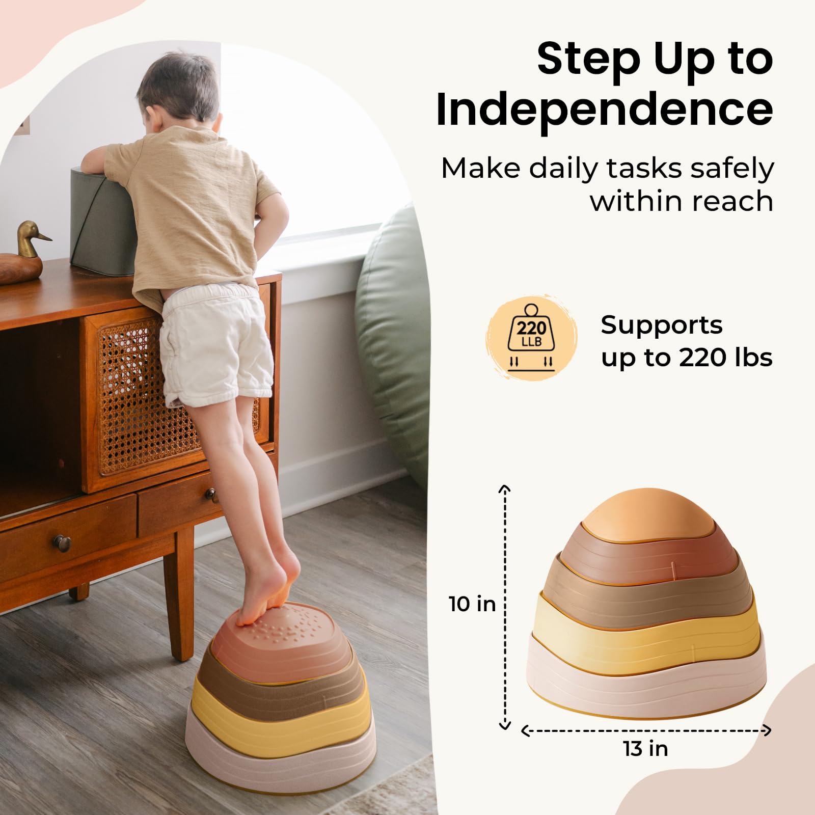 Tiny Land stepping stones invite family play and shared growth moments.