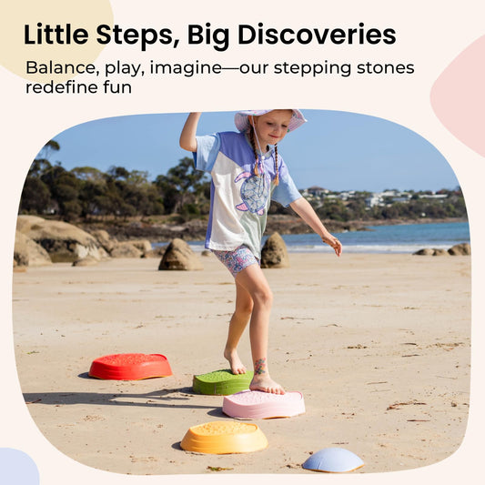 Tiny Land stepping stones non-slip base provide stable play surface