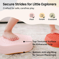 Tiny Land stepping stones textured surface enhances grip during jumps
