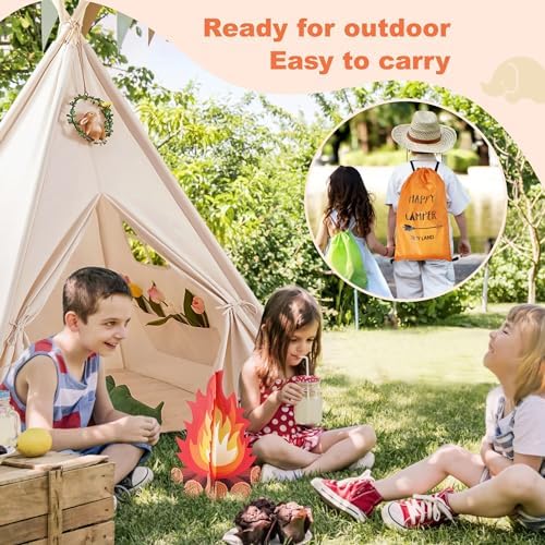 Tiny Land Teepee foldable design makes portable play easy to store