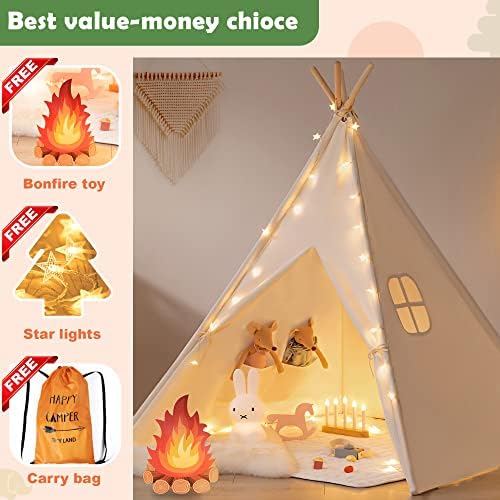 Tiny Land Teepee window and pocket storage keeps small toys organized