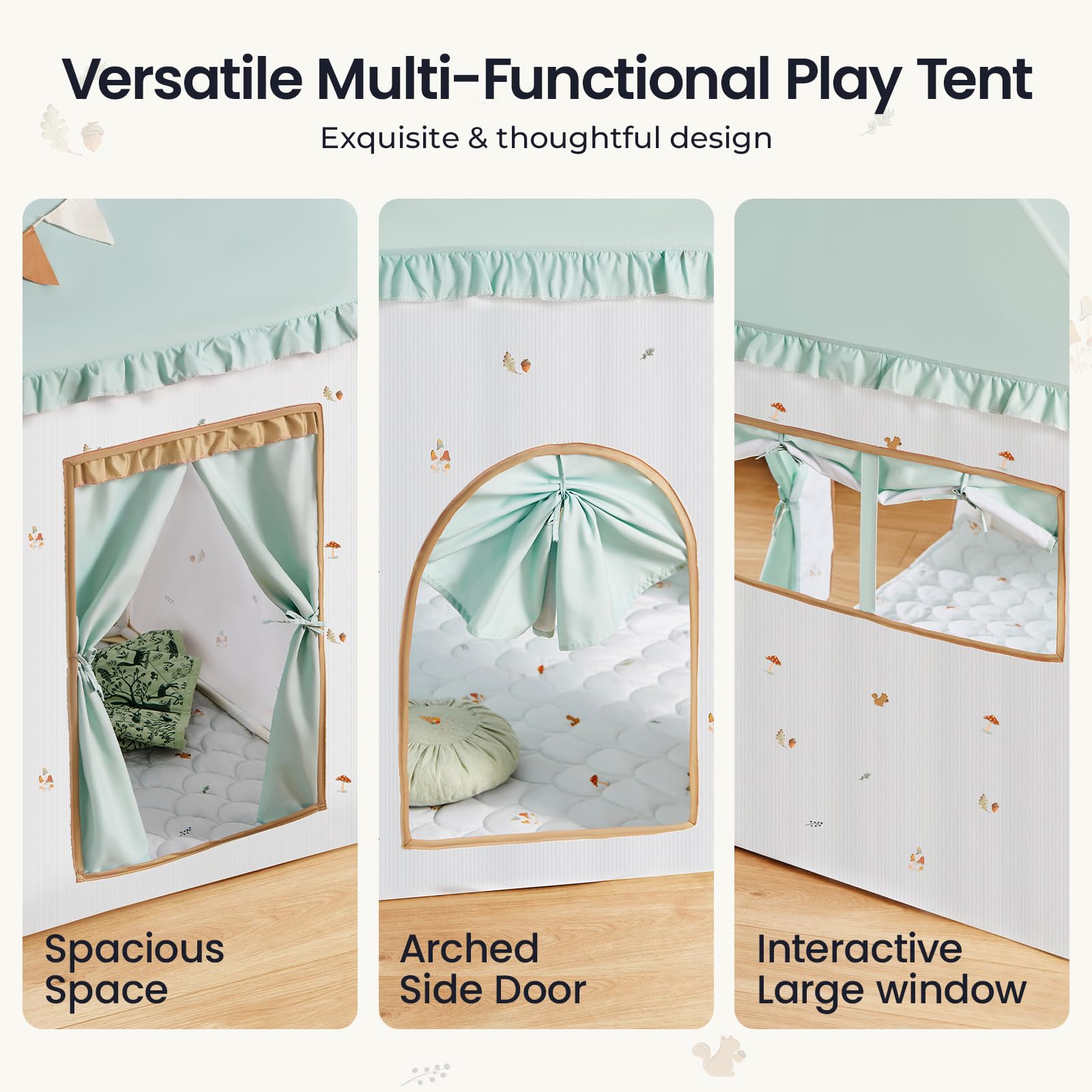Tiny Land Forest design blends with any room decor for versatile play