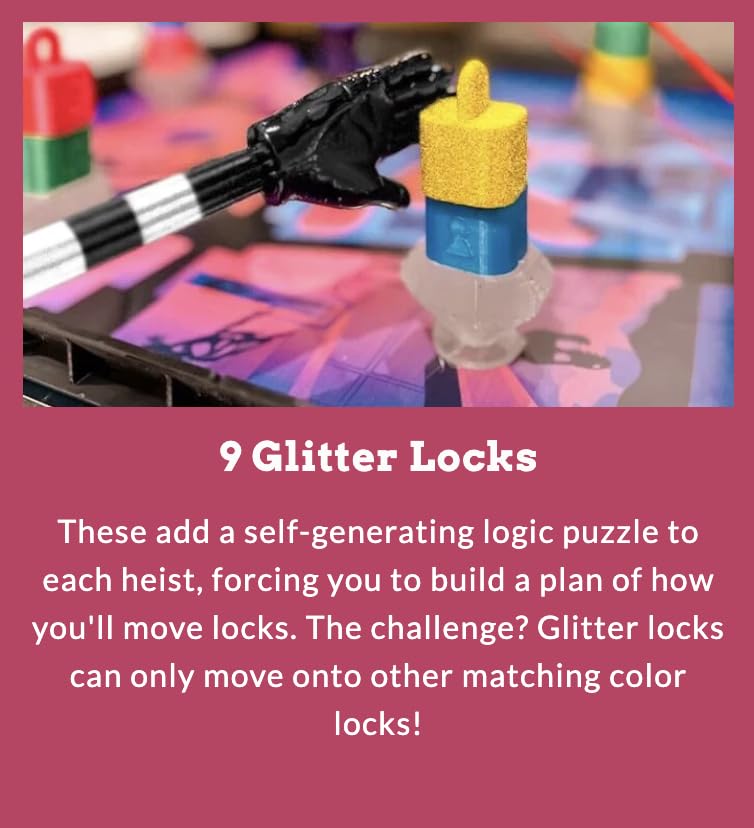Tiny Laser Heist padlocks block paths, inviting teamwork and planning