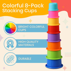 Tiny Tinker bath-time rainbow cups brighten water play and bath time.