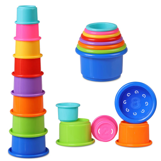 Tiny Tinker rainbow nesting cups boost color recognition during play.