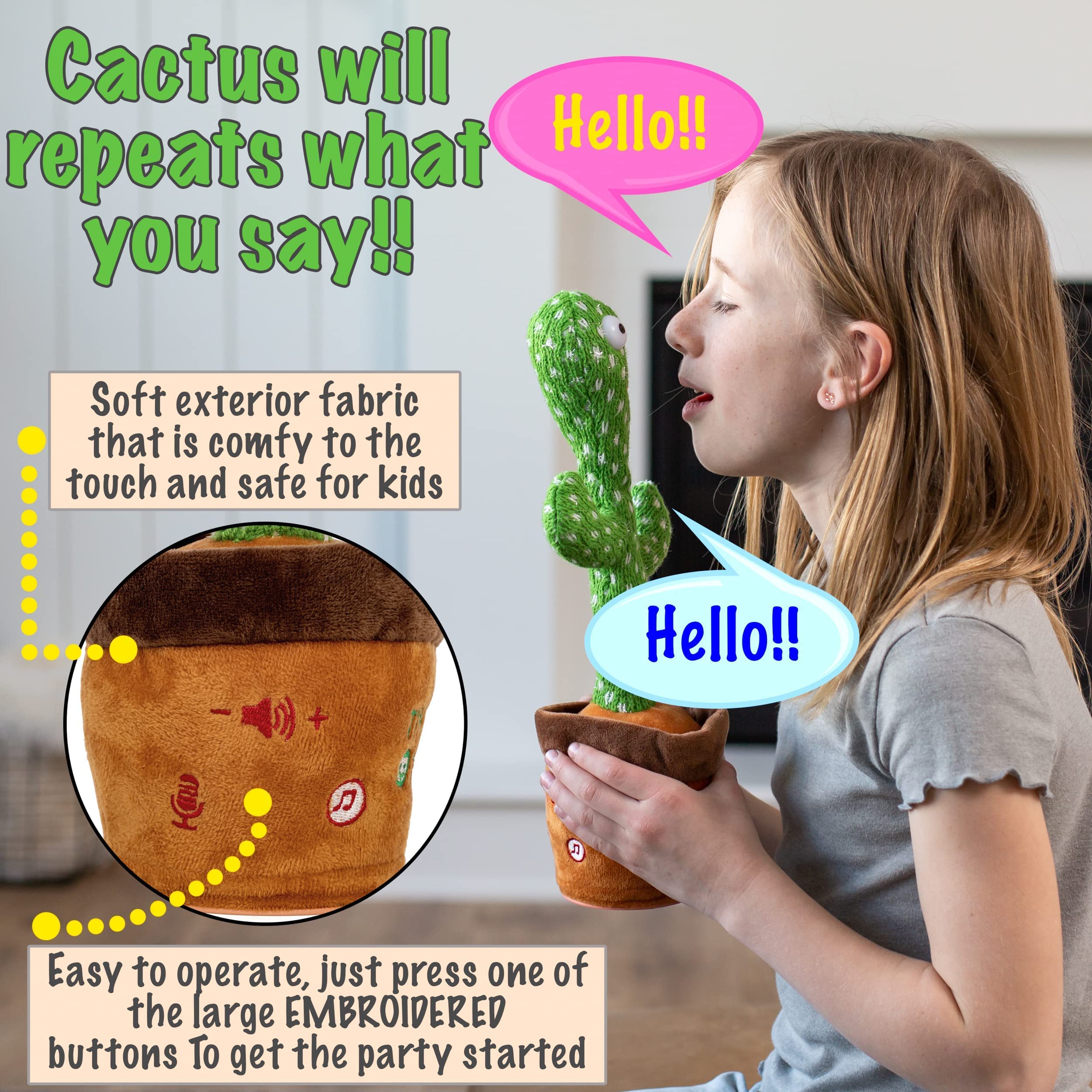 Dancing Cactus LED lights by Tiny Tots Toys spark visual engagement