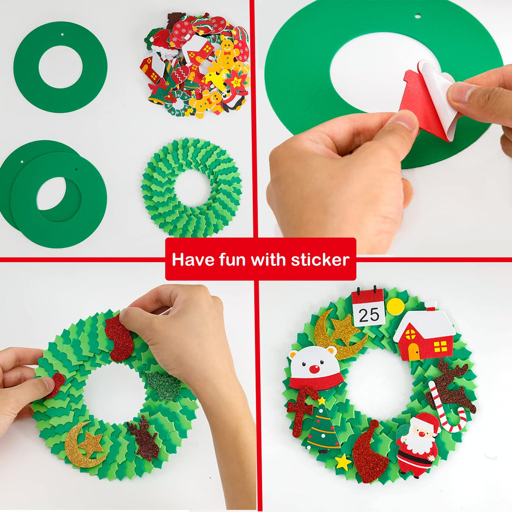 TINYFUTURE adhesive wall hooks help finish and hang finished wreaths.
