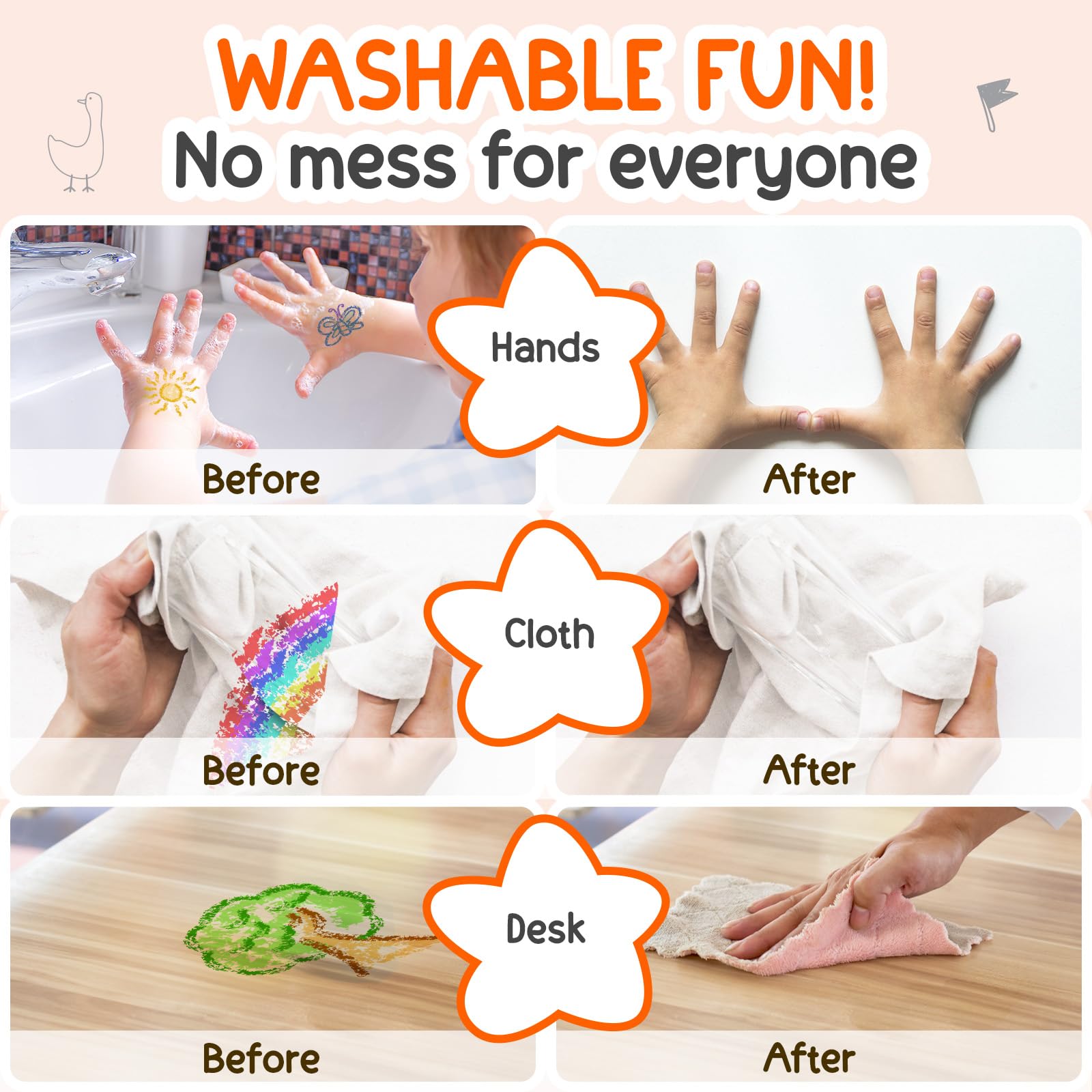 TinyGeeks non-toxic wax crayons — safe, parent-friendly coloring choice for kids.