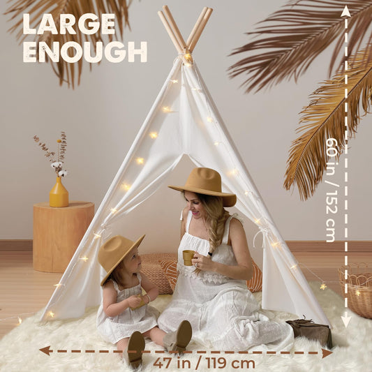 Interior of Tiny Land teepee with padded mat for comfy play