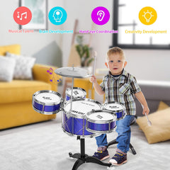 Tinylife drum set cymbal adds lively percussion for expressive play sessions.