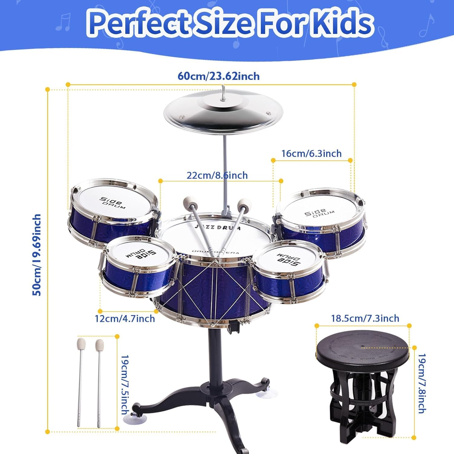 Tinylife kids playing the drum set sparks imagination and shared fun.