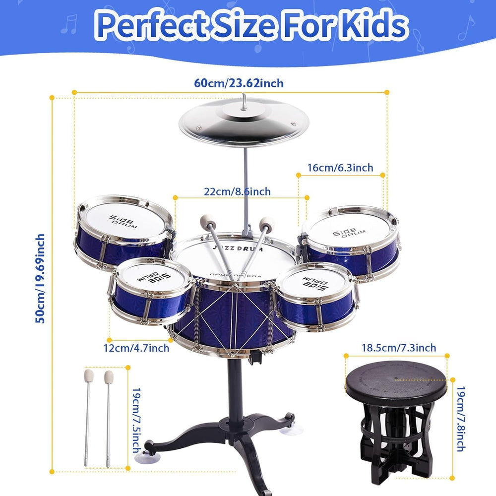 Tinylife kids playing the drum set sparks imagination and shared fun.