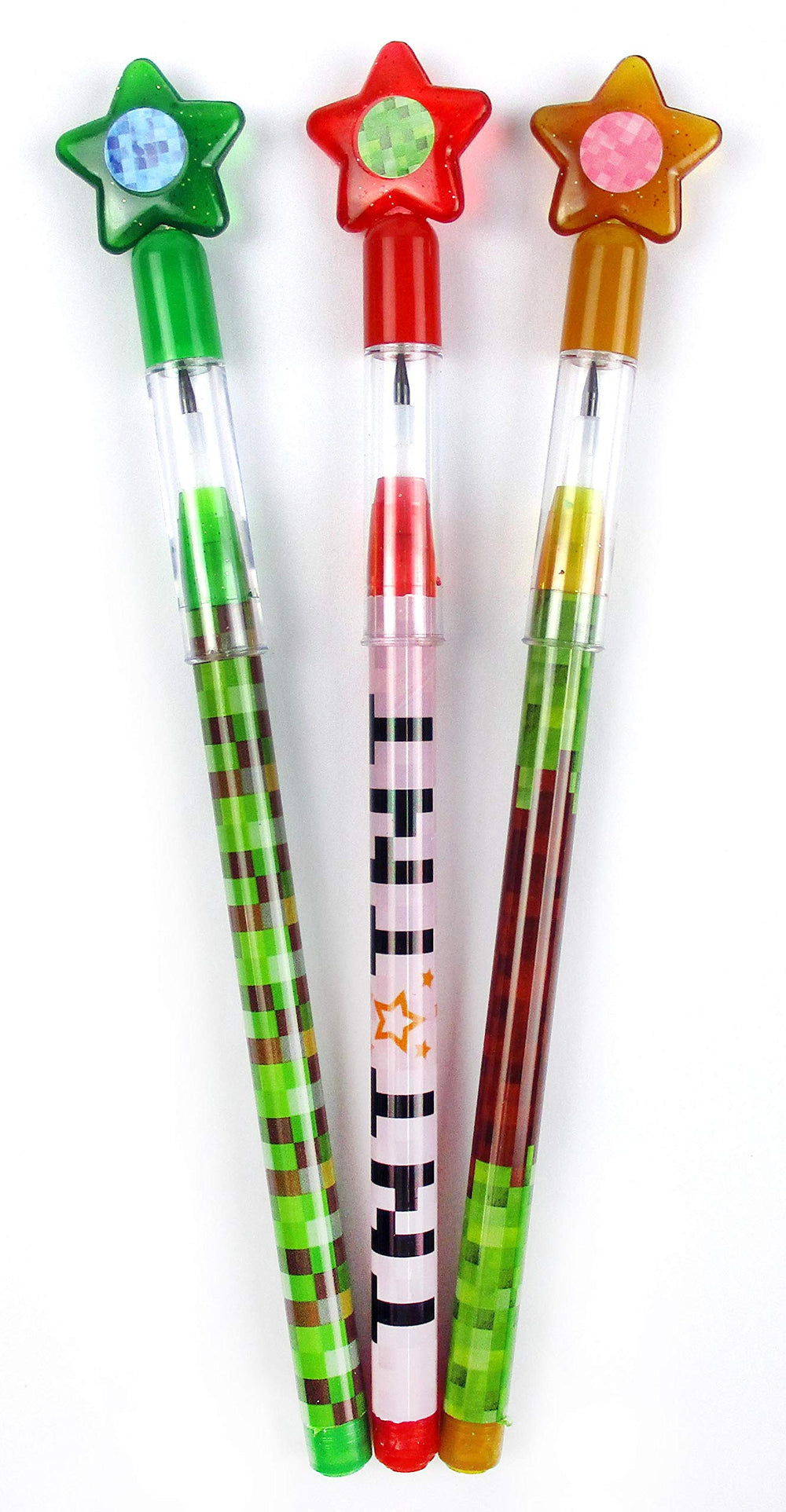 TINYMILLS Pixel Miner pencils reusable for classroom rewards and crafts