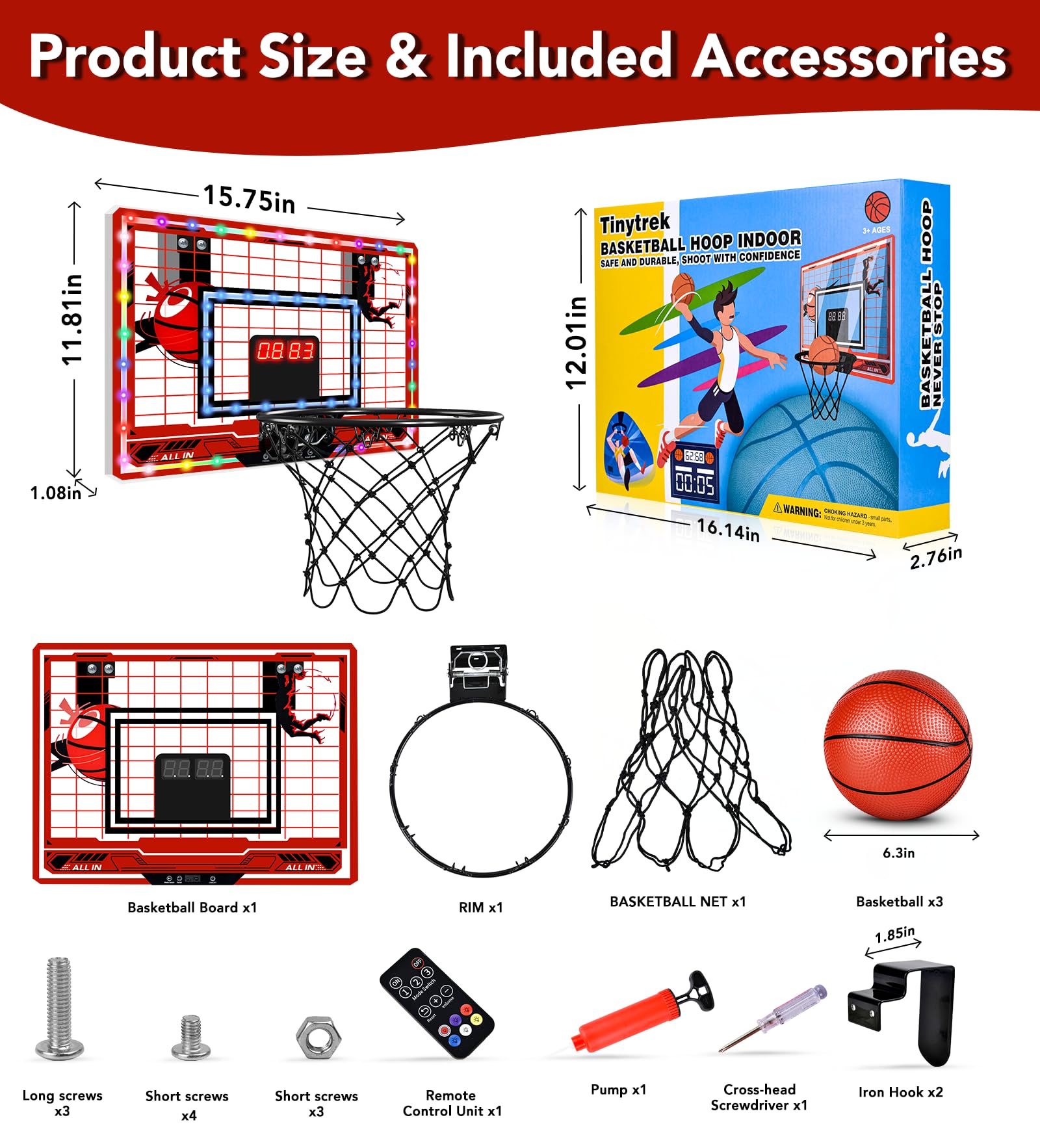 Tinytrek included balls support immediate play right out of box.