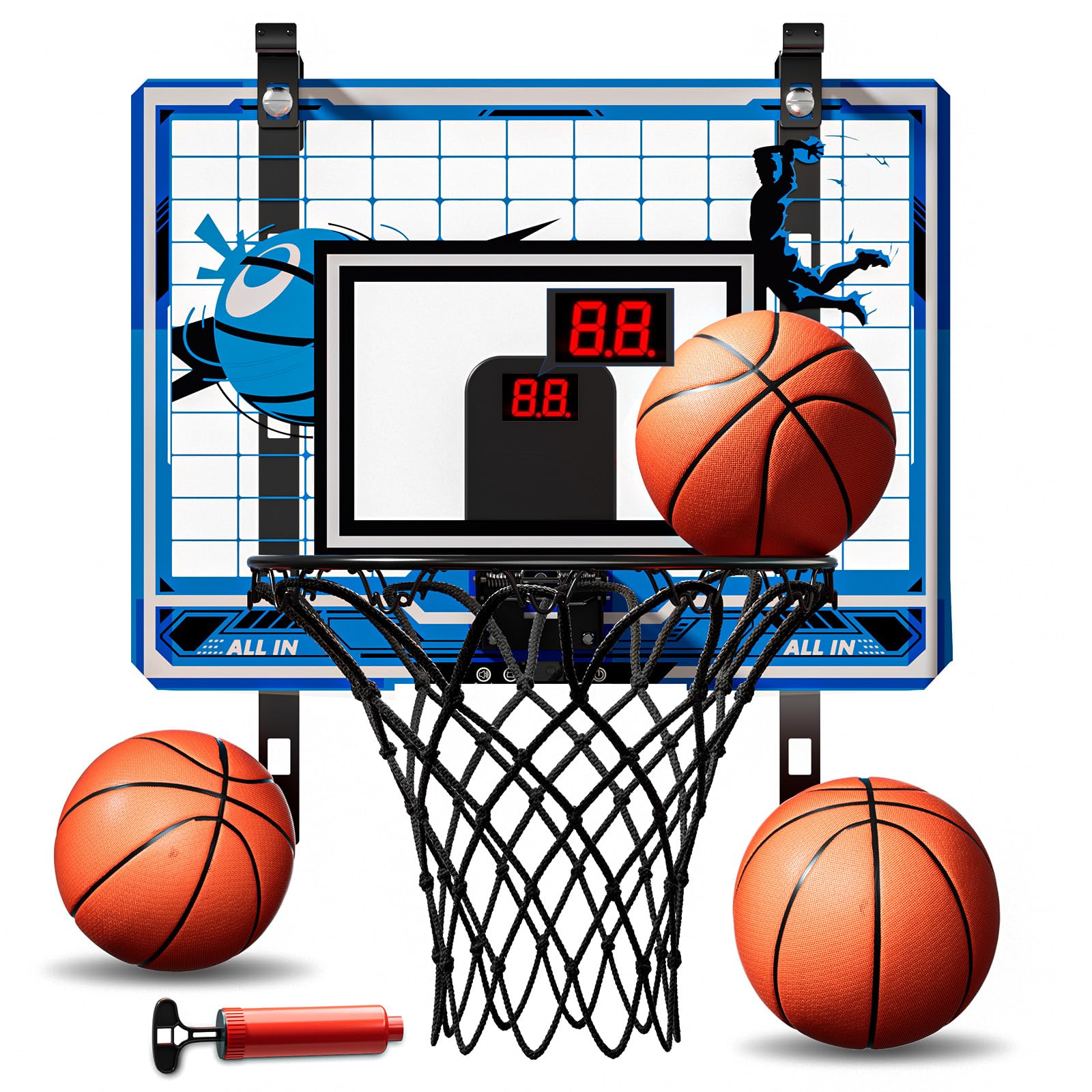 tinytrek indoor mini basketball hoop with adjustable height for growing players