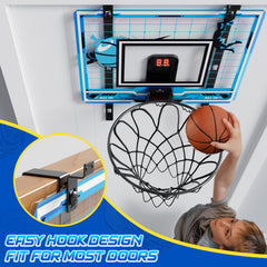 tinytrek hoop spring-loaded rim for authentic slam-dunk feel