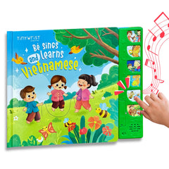 tinywrist AUDIOBOOKS Bé Sings cover shows screen-free Vietnamese learning for kids