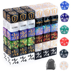 Tinzum 78-piece MTG dice set with life counter for precise life tracking