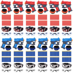 TiopLior 12-pack blaster guns in red and blue for active party play
