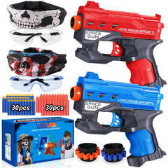 TiopLior blaster guns in red and blue ready for action playtime