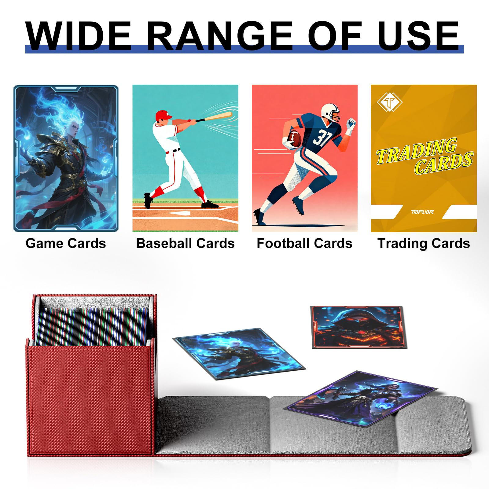 PU outer shell and microfiber interior protect cards from scratches and bumps.