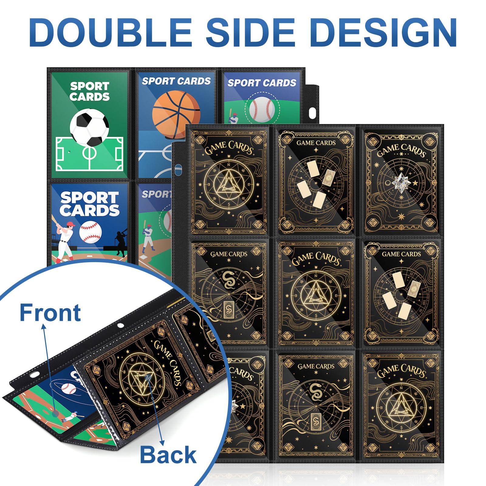 TiopLior universal-dimension page protector fits most 3-ring binders with secure pockets.