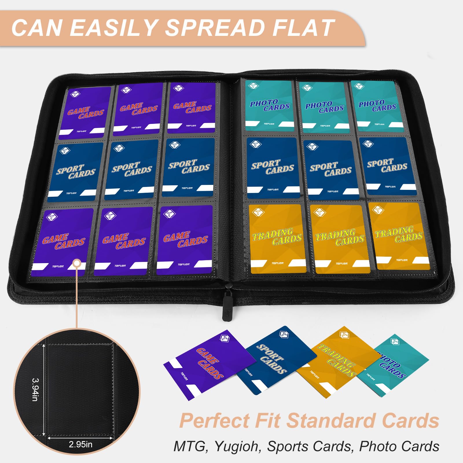 TiopLior Zip MTG pocket sized 2.5x3.5 inch cards fit securely