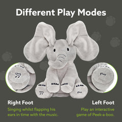 Tippi Peek a Boo Elephant toy soft plush cuddle for baby