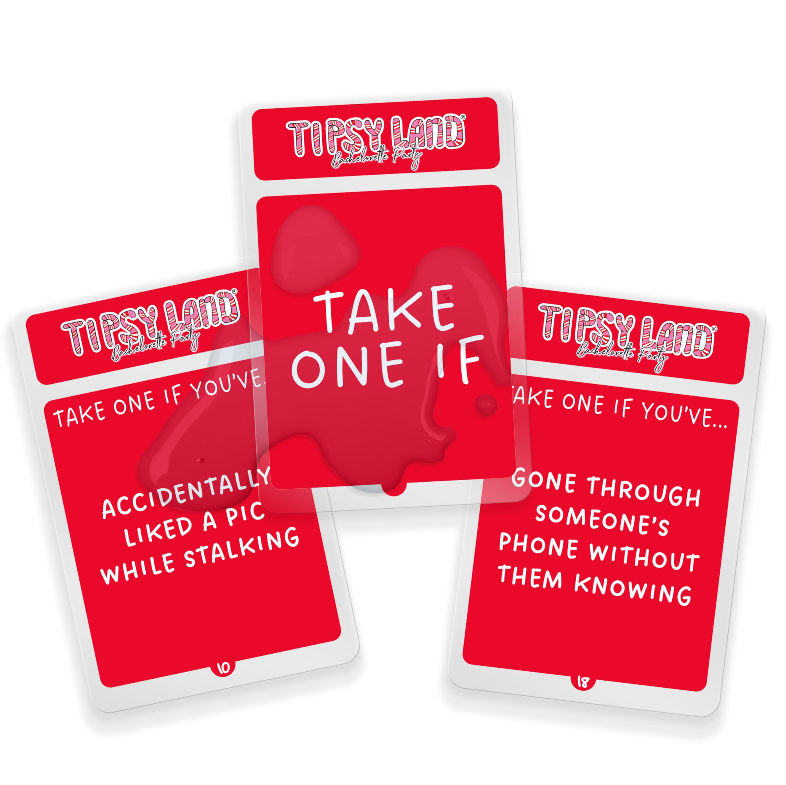 TIPSY LAND Bachelorette Edition box content ready for instant play.