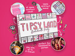 TIPSY LAND Bachelorette Edition dice pair for fast, playful rounds.