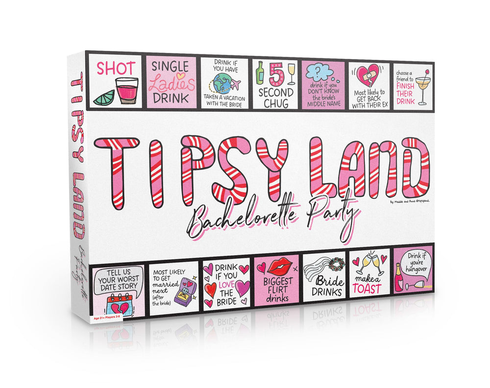 TIPSY LAND Bachelorette Edition gift packaging ideal for celebrations.
