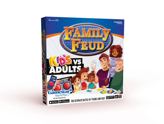 Tipsy Land Imagination Gaming Family Feud box ready for family game night.