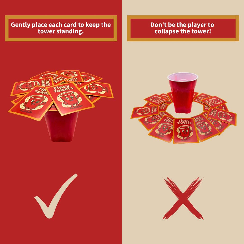 Tipsy Towers 120-cards spread showcases variety and endless dares.