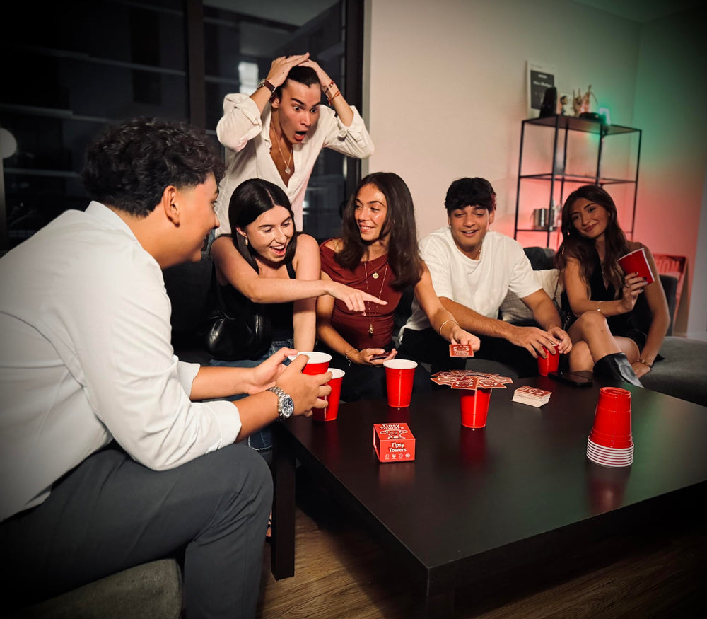 Tipsy Towers dares and mini-games offer diverse challenges for big groups.