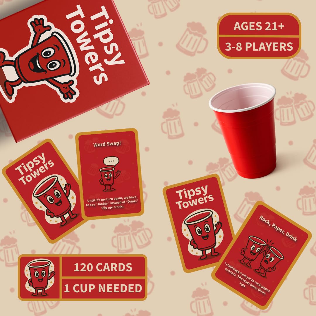 Tipsy Towers dorm-party scene shows casual gaming and social bonding for study breaks and weekends.