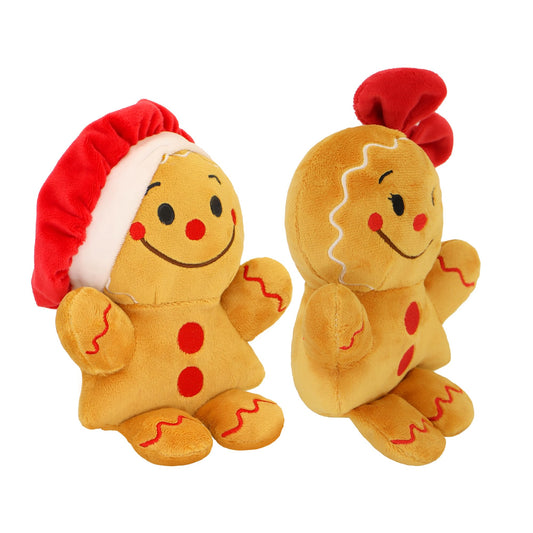 Tiralia gingerbread-man plush with soft fabric, ideal for comforting hugs