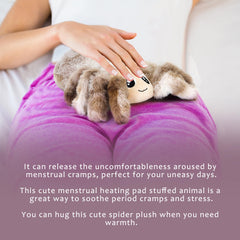 Tiralia spider plush heat helps with cramps and soreness.