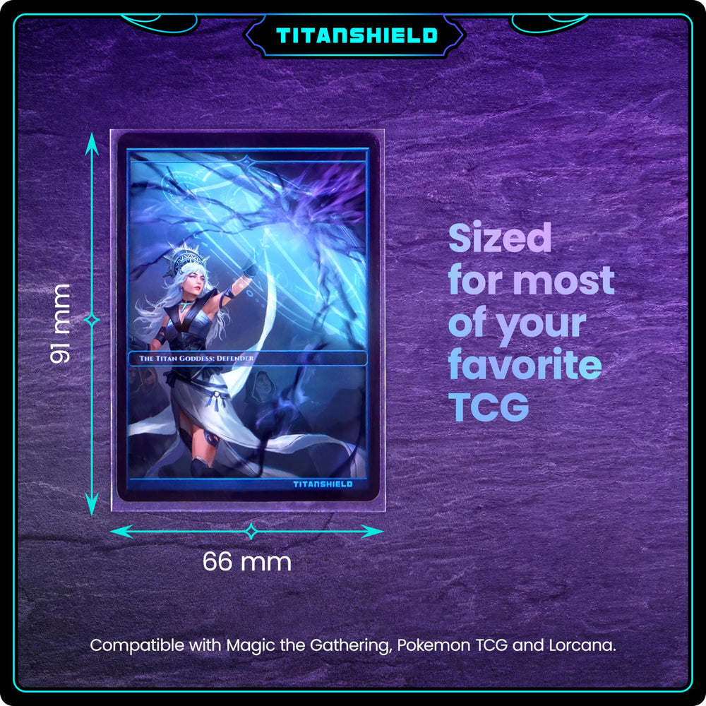 TitanShield archival-grade non-PVC sleeves preserve card quality.