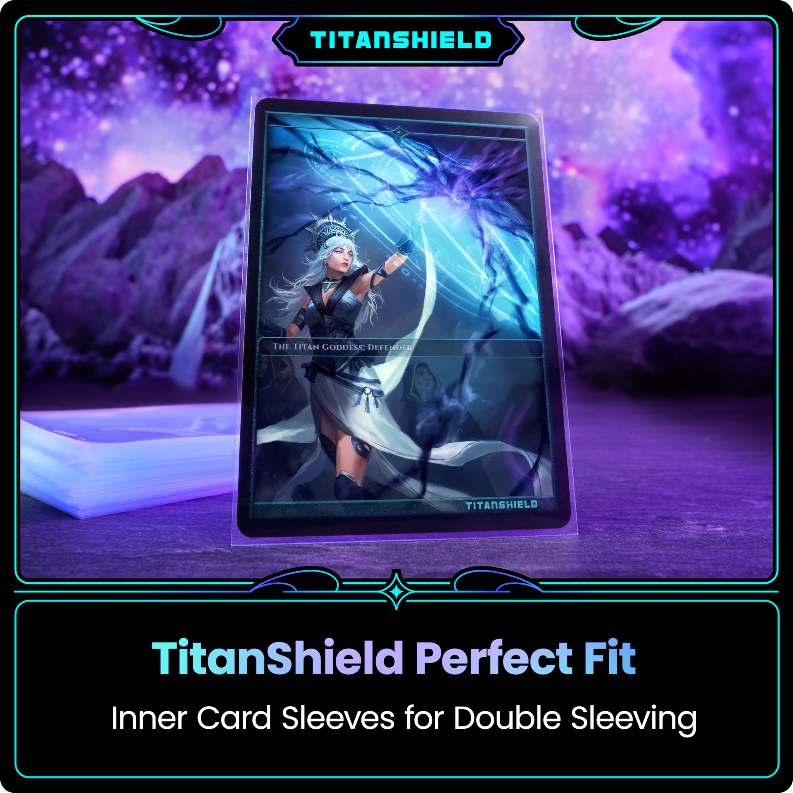 TitanShield double-sleeve setup keeps cards protected during handling