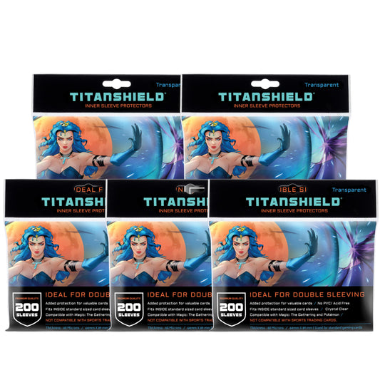 TitanShield inner sleeve clear 1000ct for safe double-sleeving of trading cards