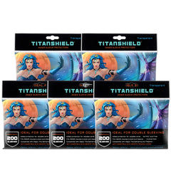 TitanShield inner sleeve clear 1000ct for safe double-sleeving of trading cards
