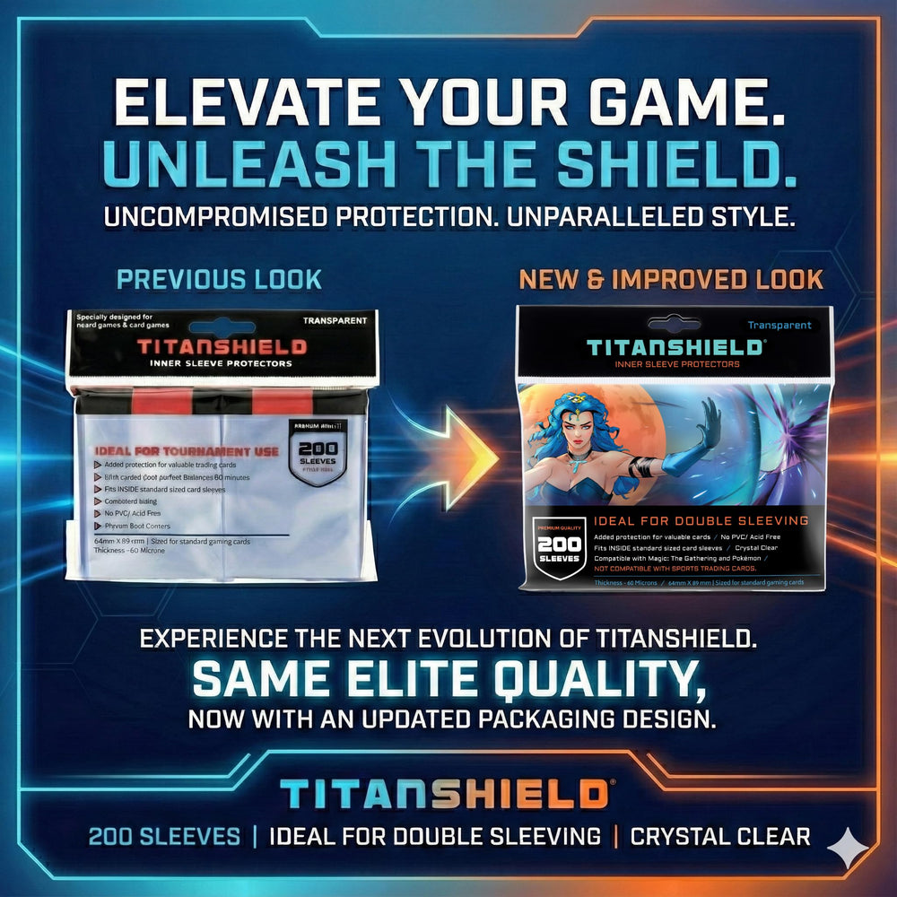 TitanShield perfect-fit inner sleeve provides snug protection for collectible cards