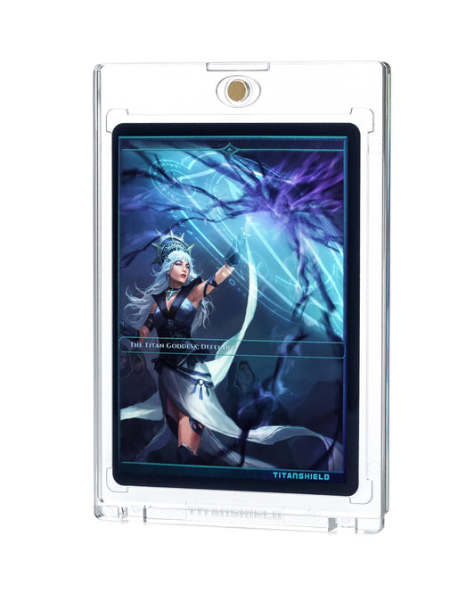 TitanShield UV protective acrylic case protects card colors and minimizes sun damage.