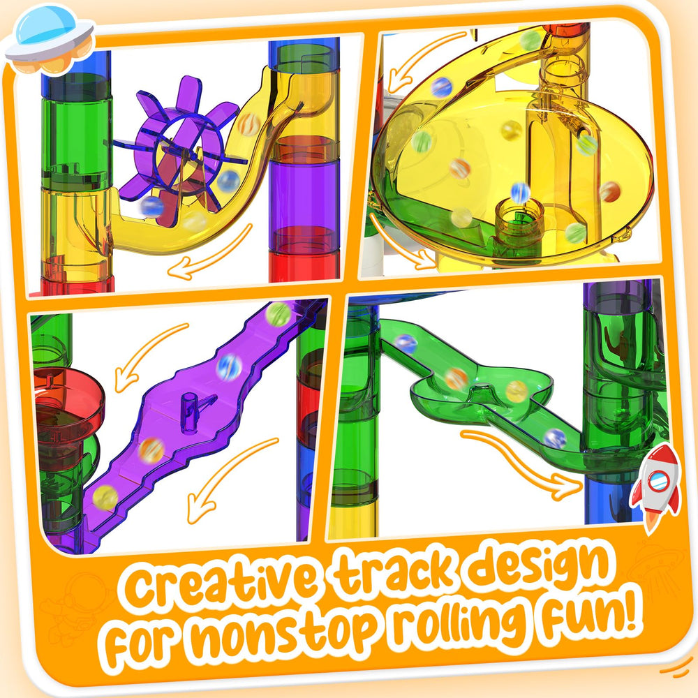 Titenmaoyi full set box displays complete marble run for creative builds.