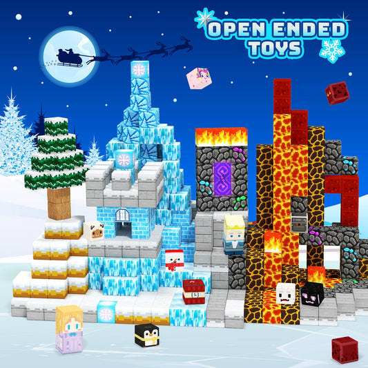 Titoclar Winter Blocks snowman scene encourages festive storytelling and spatial exploration.